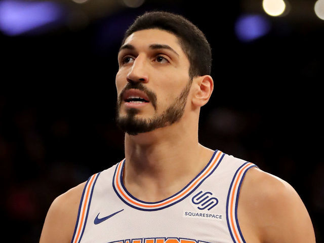 NEW YORK, NEW YORK - JANUARY 30: Enes Kanter #00 of the New York Knicks looks on in the third quarter against the Dallas Mavericks at Madison Square Garden on January 30, 2019 in New York City.