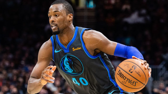 CLEVELAND, OH - FEBRUARY 2: Harrison Barnes #40 of the Dallas Mavericks drives to the lane during the first half against the Cleveland Cavaliers at Quicken Loans Arena on February 2, 2019 in Cleveland, Ohio. NOTE TO USER: User expressly acknowledges and agrees that, by downloading and/or using this photograph, user is consenting to the terms and conditions of the Getty Images License Agreement.