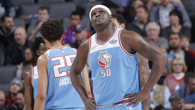 SACRAMENTO, CA - MARCH 19: Zach Randolph #50 of the Sacramento Kings looks on during the game against the Detroit Pistons on March 19, 2018 at Golden 1 Center in Sacramento, California. NOTE TO USER: User expressly acknowledges and agrees that, by downloading and or using this photograph, User is consenting to the terms and conditions of the Getty Images Agreement. Mandatory Copyright Notice: Copyright 2018 NBAE