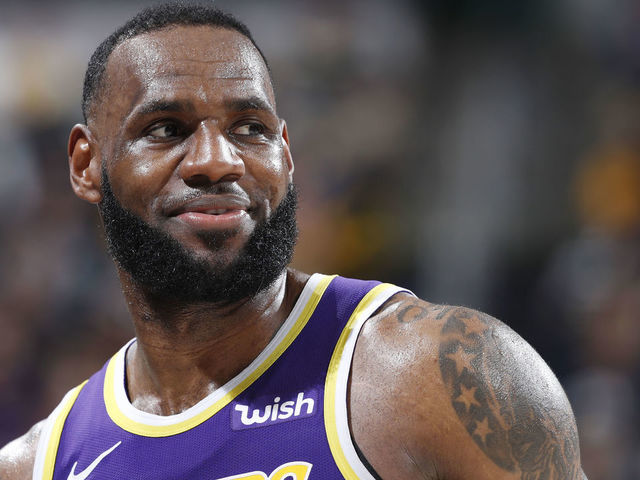 INDIANAPOLIS, IN - FEBRUARY 05: LeBron James #23 of the Los Angeles Lakers looks on against the Indiana Pacers in the second half of the game at Bankers Life Fieldhouse on February 5, 2019 in Indianapolis, Indiana. The Pacers won 136-94. NOTE TO USER: User expressly acknowledges and agrees that, by downloading and or using the photograph, User is consenting to the terms and conditions of the Getty Images License Agreement.