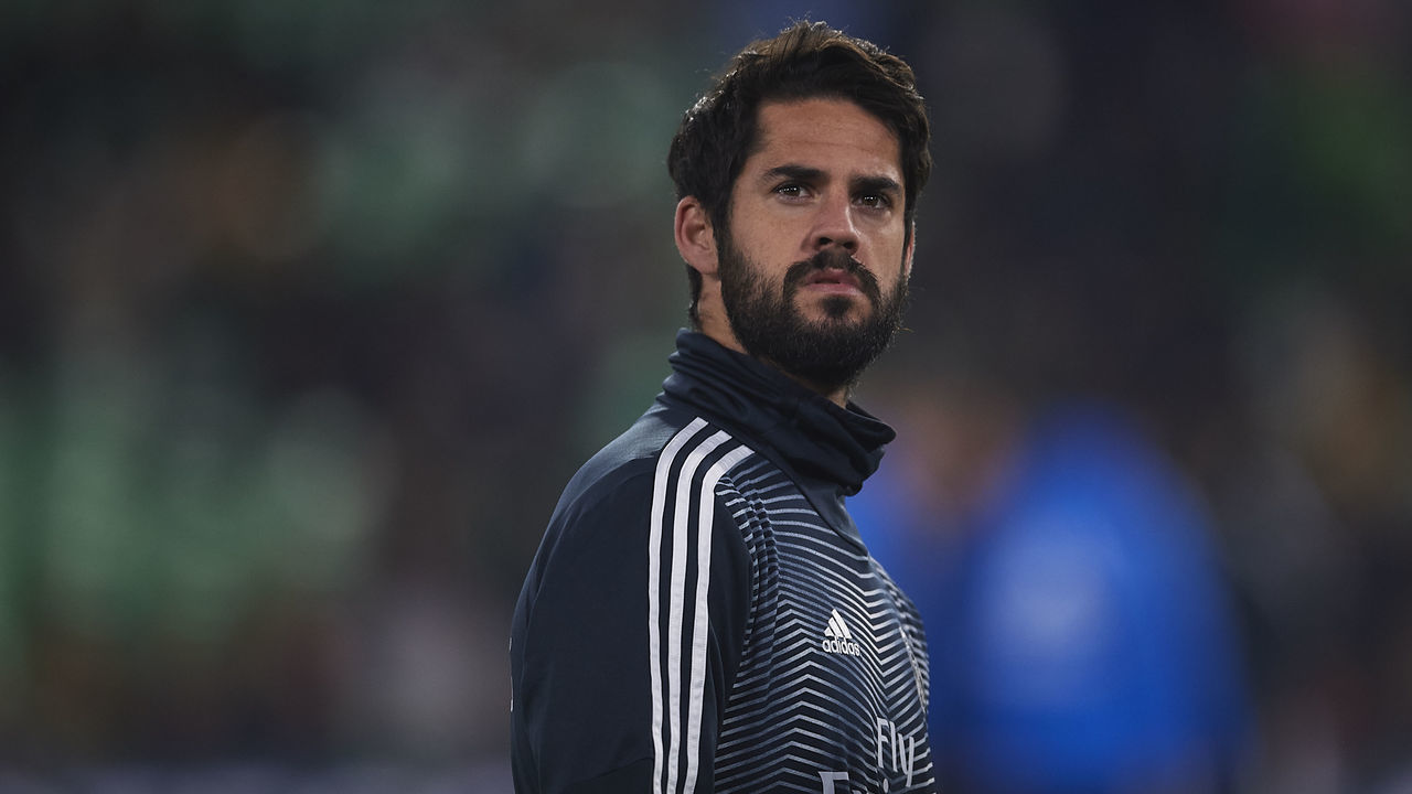 SEVILLE, SPAIN - JANUARY 13: Isco Alarcon of Real Madrid CF looks on during the La Liga match between Real Betis Balompie and Real Madrid CF at Estadio Benito Villamarin on January 13, 2019 in Seville, Spain.