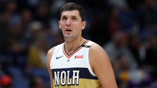 NEW ORLEANS, LOUISIANA - JANUARY 09: Nikola Mirotic #3 of the New Orleans Pelicans looks on against the Cleveland Cavaliers at Smoothie King Center on January 09, 2019 in New Orleans, Louisiana.
