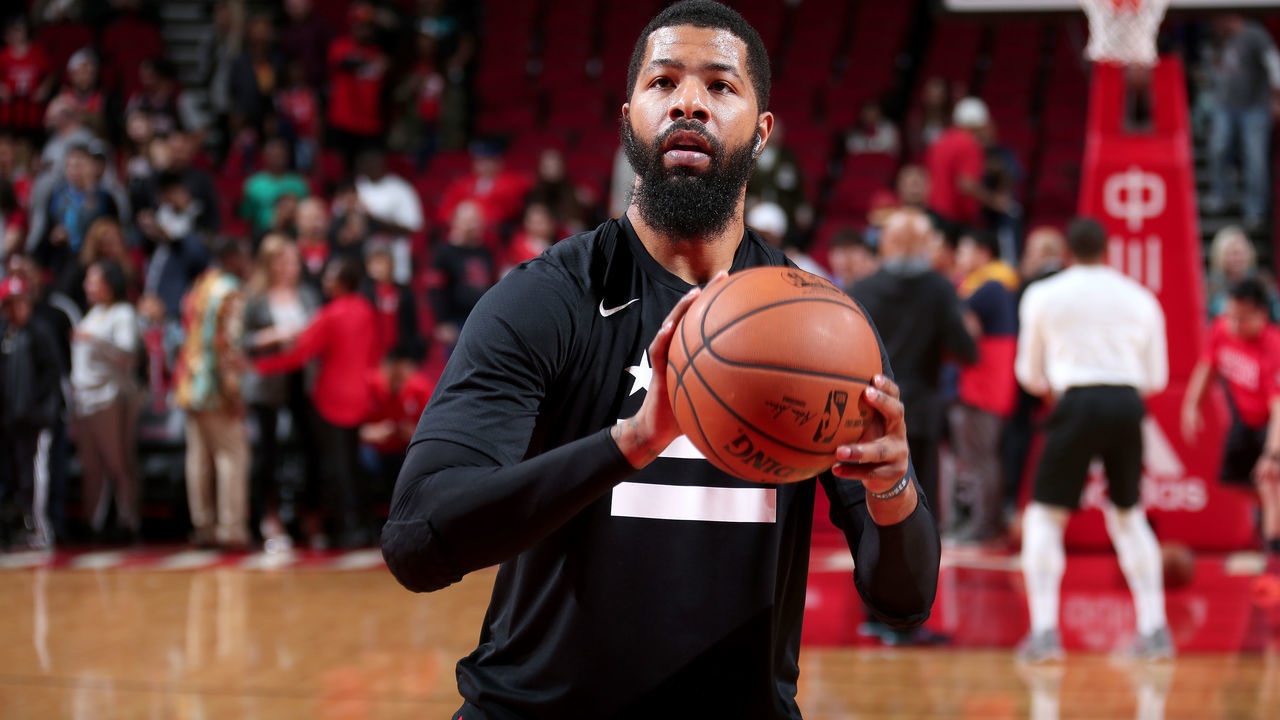 HOUSTON, TX - DECEMBER 19: Markieff Morris #5 of the Washington Wizards warms up before the game against the Houston Rockets on December 19, 2018 at the Toyota Center in Houston, Texas. Mandatory Copyright Notice: Copyright 2018 NBAE