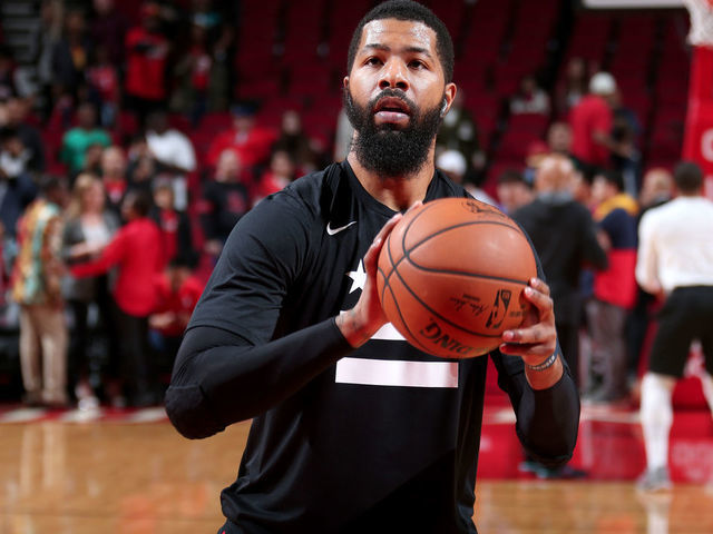 HOUSTON, TX - DECEMBER 19: Markieff Morris #5 of the Washington Wizards warms up before the game against the Houston Rockets on December 19, 2018 at the Toyota Center in Houston, Texas. Mandatory Copyright Notice: Copyright 2018 NBAE