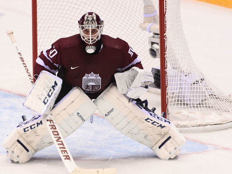 Latvian goalie Gudlevskis got his first new pair of pads in July