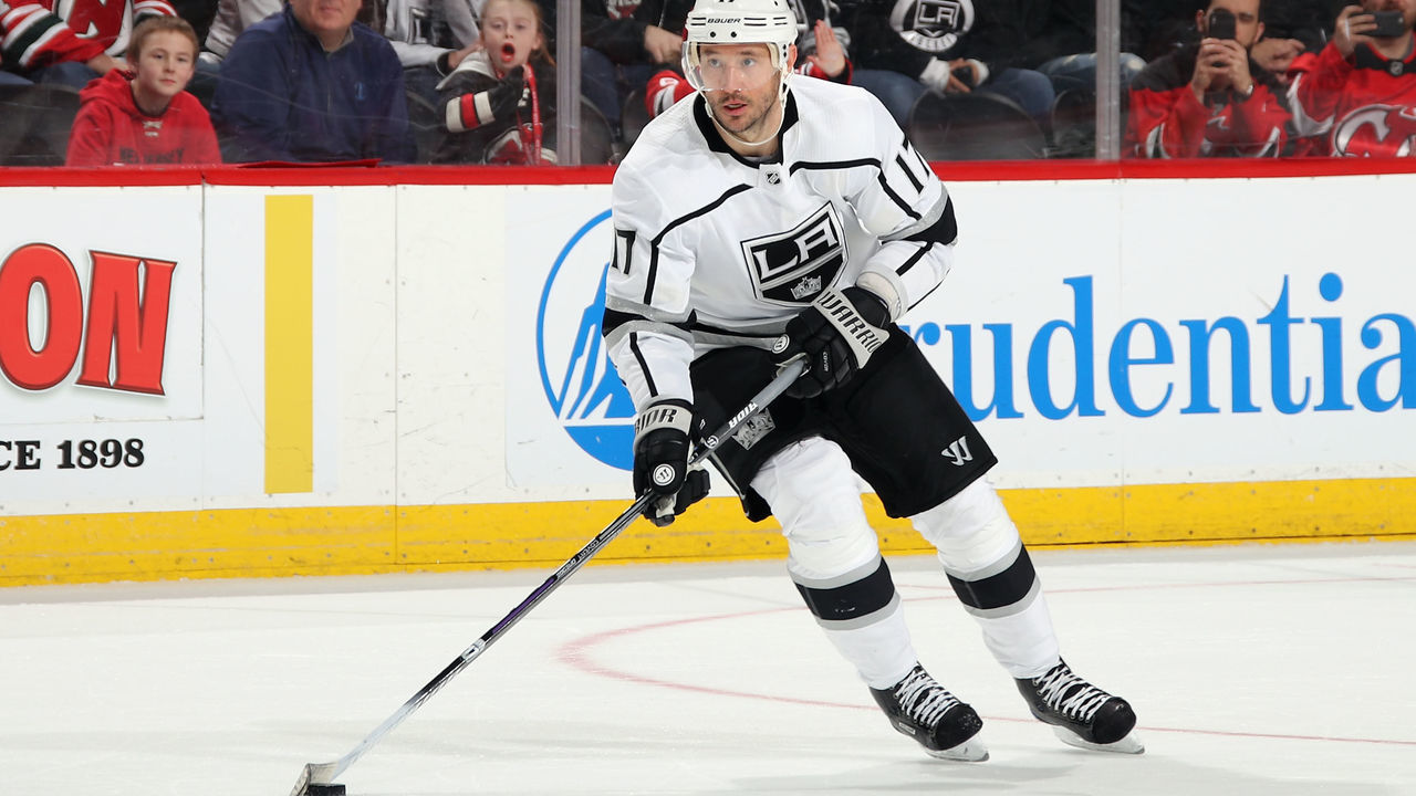 NEWARK, NEW JERSEY - FEBRUARY 05: Ilya Kovalchuk #17 of the Los Angeles Kings skates against the New Jersey Devils at the Prudential Center on February 05, 2019 in Newark, New Jersey. The Kings defeated the Devils 5-1.
