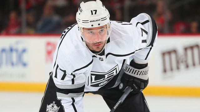 NEWARK, NJ - FEBRUARY 05: Ilya Kovalchuk #17 of the Los Angeles Kings looks on against the New Jersey during the game at Prudential Center on February 5, 2019 in Newark, New Jersey.