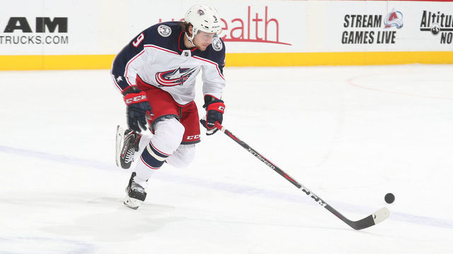 DENVER, CO - FEBRUARY 5: Artemi Panarin #9 of the Columbus Blue Jackets skates during warm ups prior to the game against the Colorado Avalanche at the Pepsi Center on February 5, 2019 in Denver, Colorado.