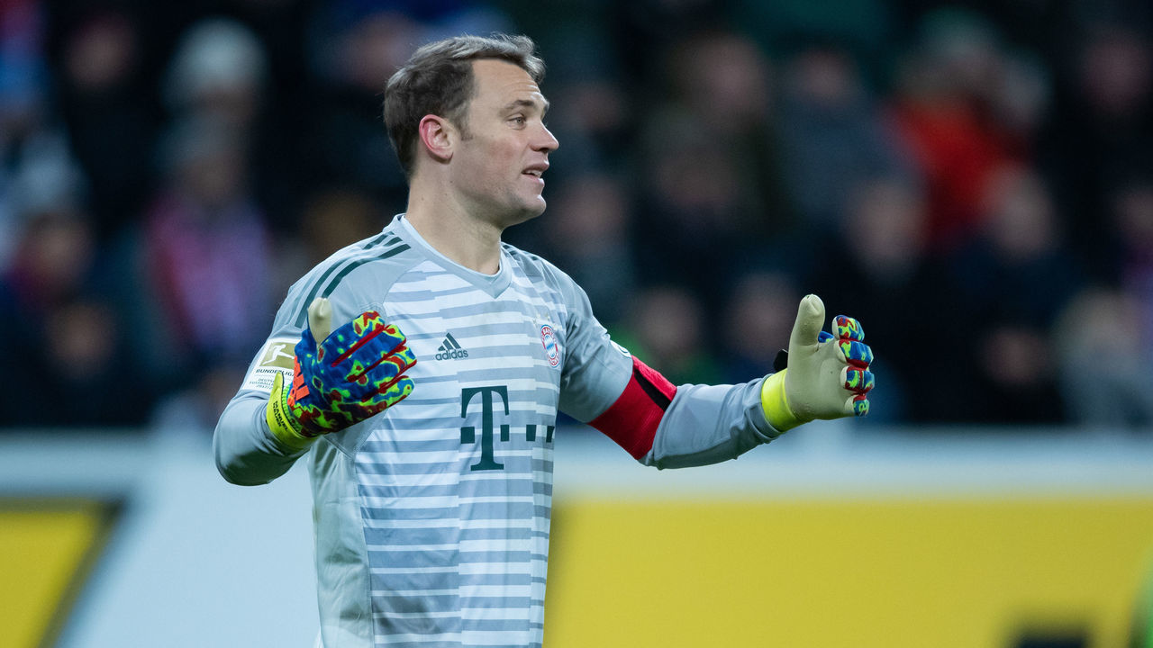 SINSHEIM, GERMANY - JANUARY 18: Manuel Neuer of Muenchen reacts during the Bundesliga match between TSG 1899 Hoffenheim and FC Bayern Muenchen at PreZero-Arena on January 18, 2019 in Sinsheim, Germany.