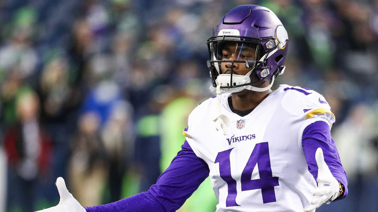 SEATTLE, WA - DECEMBER 10: Stefon Diggs #14 of the Minnesota Vikings warms up before the game against the Seattle Seahawks at CenturyLink Field on December 10, 2018 in Seattle, Washington.