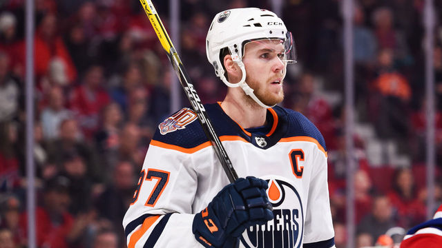 MONTREAL, QC - FEBRUARY 03: Look on Edmonton Oilers center Connor McDavid (97) during the Edmonton Oilers versus the Montreal Canadiens game on February 03, 2019, at Bell Centre in Montreal, QC