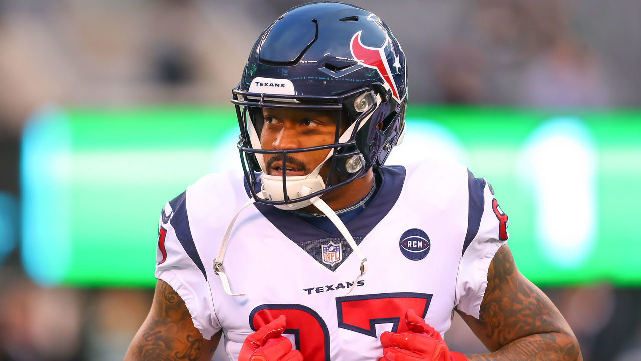 EAST RUTHERFORD, NJ - DECEMBER 15: Houston Texans wide receiver Demaryius Thomas (87) during warm ups prior to the National Football League game between the New York Jets and the Houston Texans on December 15, 2018 at MetLife Stadium in East Rutherford, NJ.