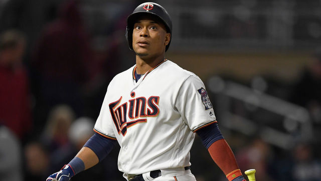 MINNEAPOLIS, MN - SEPTEMBER 25: Jorge Polanco #11 of the Minnesota Twins reacts to striking out against the Detroit Tigers to end the game on September 25, 2018 at Target Field in Minneapolis, Minnesota. The Tigers defeated the Twins 4-2.