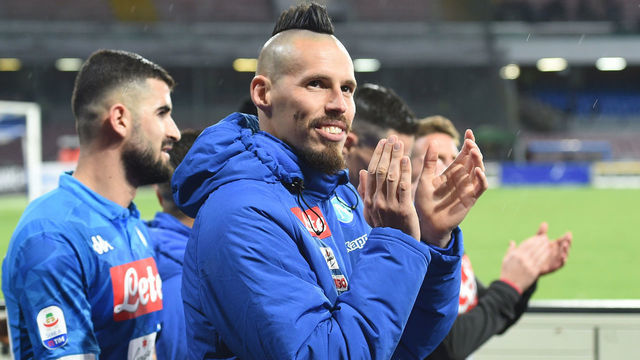 Marek Hamsik of SSC Napoli during the Serie A TIM match between SSC Napoli and UC Sampdoria at Stadio San Paolo Naples Italy on 2 February 2019. (Photo Franco Romano/Nurphoto)