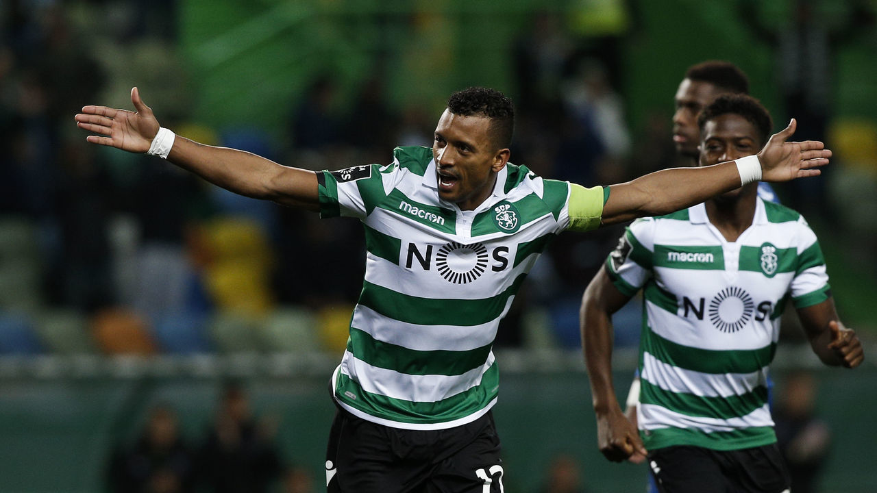 Nani of Sporting celebrates his goal during Primeira Liga 2018/19 match between Sporting CP vs Moreirense FC, in Lisbon, on January 19, 2019.
