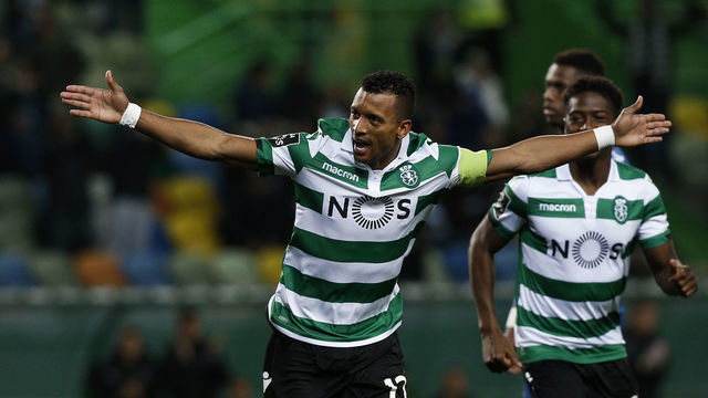 Nani of Sporting celebrates his goal during Primeira Liga 2018/19 match between Sporting CP vs Moreirense FC, in Lisbon, on January 19, 2019.