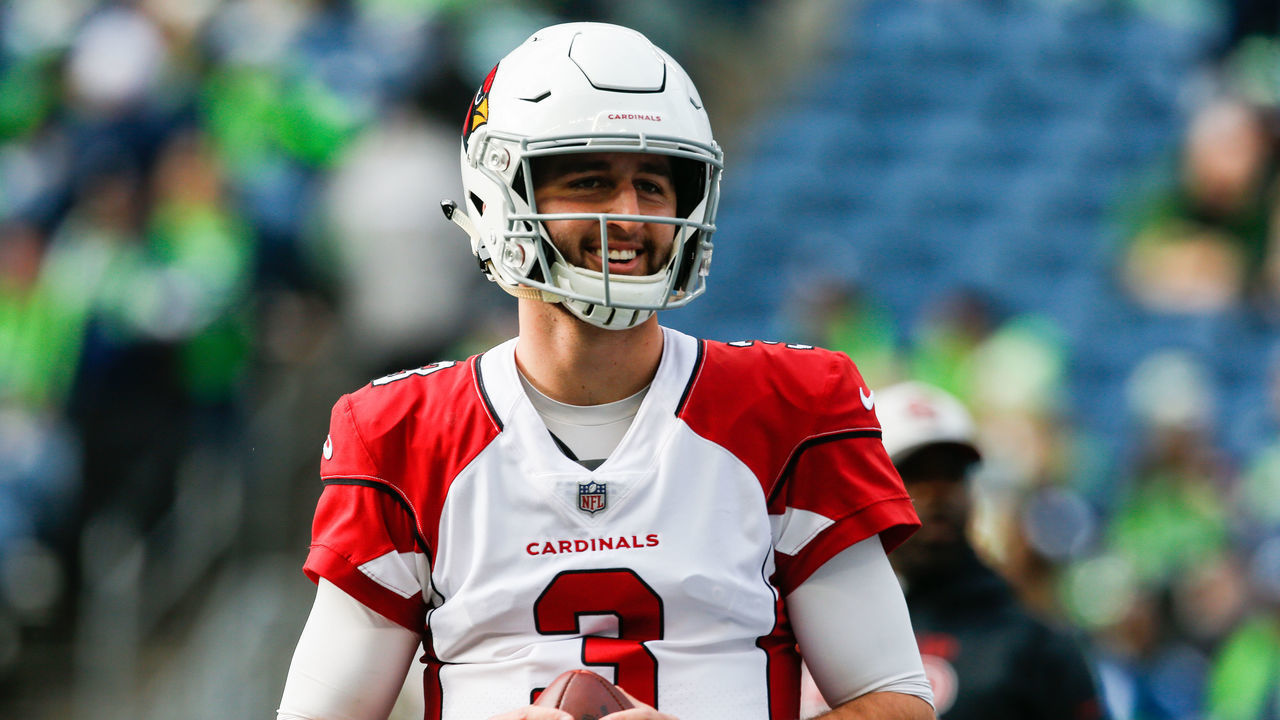 SEATTLE, WA - DECEMBER 30: Josh Rosen #3 of the Arizona Cardinals warms-up before the game against the Seattle Seahawks at CenturyLink Field on December 30, 2018 in Seattle, Washington.