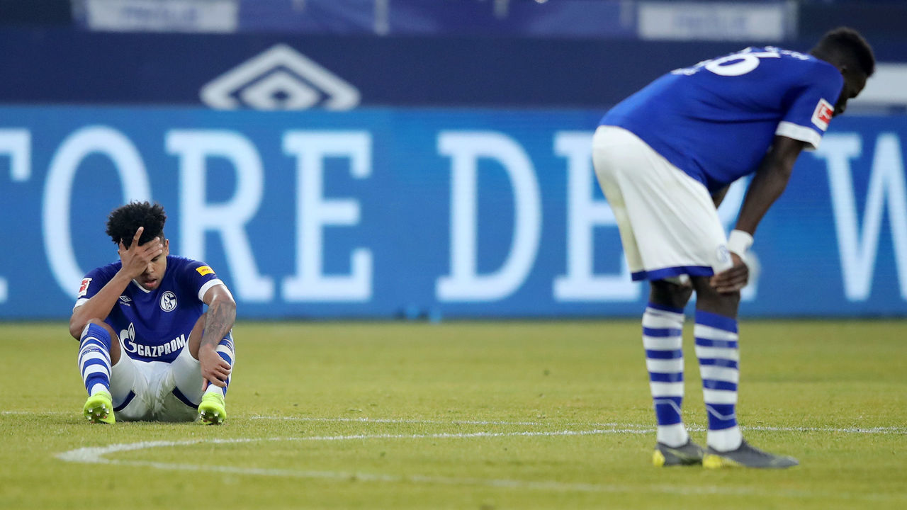 GELSENKIRCHEN, GERMANY - FEBRUARY 16: Weston McKennie of FC Schalke 04 recats after the Bundesliga match between FC Schalke 04 and Sport-Club Freiburg at Veltins-Arena on February 16, 2019 in Gelsenkirchen, Germany.