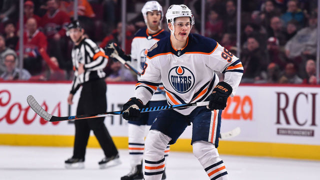 MONTREAL, QC - FEBRUARY 03: Jesse Puljujarvi #98 of the Edmonton Oilers skates against the Montreal Canadiens during the NHL game at the Bell Centre on February 3, 2019 in Montreal, Quebec, Canada. The Montreal Canadiens defeated the Edmonton Oilers 4-3 in overtime.