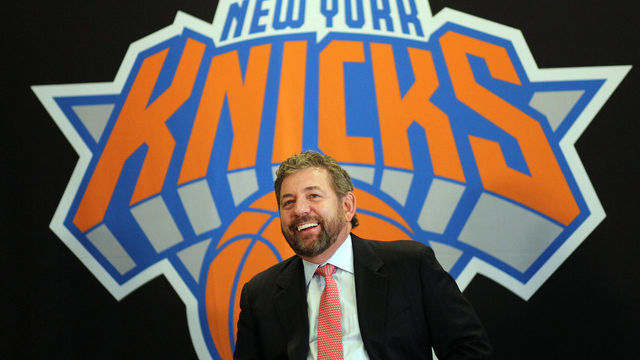 New York Knicks owner James Dolan at the Phil Jackson Press Conference introducing Jackson as the new president of the New York Knicks at Madison Square Garden, New York, USA. 18th March 2014. Photo Tim Clayton