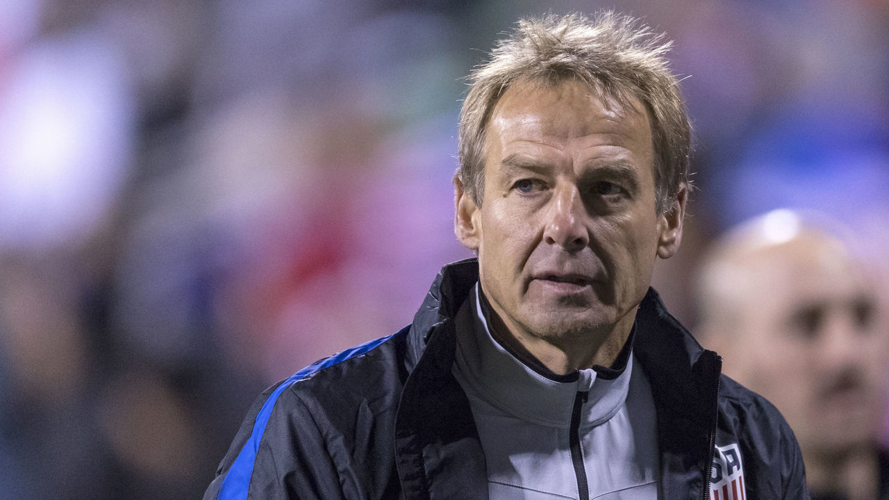 COLUMBUS, OH - NOVEMBER 11: United States Men's National Team head coach Jurgen Klinsmann walks off the field after the first half during the FIFA 2018 World Cup Qualifier at MAPFRE Stadium on November 11, 2016 in Columbus, Ohio. Mexico defeated the United States by the score of 2-1.