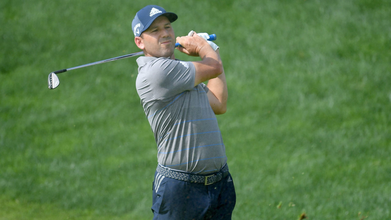 KING ABDULLAH ECONOMIC CITY, SAUDI ARABIA - FEBRUARY 02: Sergio Garcia of Spain in action during the third round of the Saudi International at the Royal Greens Golf & Country Club on February 02, 2019 in King Abdullah Economic City, Saudi Arabia.