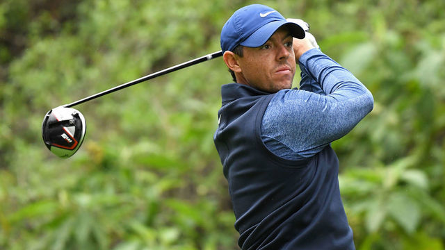 PACIFIC PALISADES, CALIFORNIA - FEBRUARY 15: Rory McIlroy of Northern Ireland hits a tee shot on the 12th hole during the second round of the Genesis Open at Riviera Country Club on February 15, 2019 in Pacific Palisades, California.