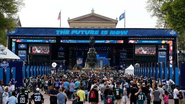 PHILADELPHIA, PA - APRIL 27: Fans attend the NFL Draft Experience prior to the first round of the 2017 NFL Draft at the Philadelphia Museum of Art on April 27, 2017 in Philadelphia, Pennsylvania.