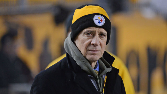 PITTSBURGH, PA - DECEMBER 15: Team president Arthur J. Rooney II of the Pittsburgh Steelers looks on from the sideline before a game against the Cincinnati Bengals at Heinz Field on December 15, 2013 in Pittsburgh, Pennsylvania. The Steelers defeated the Bengals 30-20.