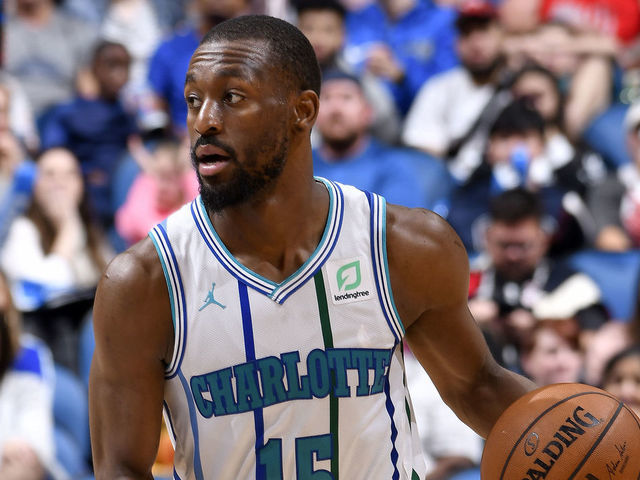 ORLANDO, FL - FEBRUARY 14: Kemba Walker #15 of the Charlotte Hornets handles the ball against the Orlando Magic on February 14, 2019 at Amway Center in Orlando, Florida. NOTE TO USER: User expressly acknowledges and agrees that, by downloading and/or using this photograph, user is consenting to the terms and conditions of the Getty Images License Agreement. Mandatory Copyright Notice: Copyright 2019 NBAE