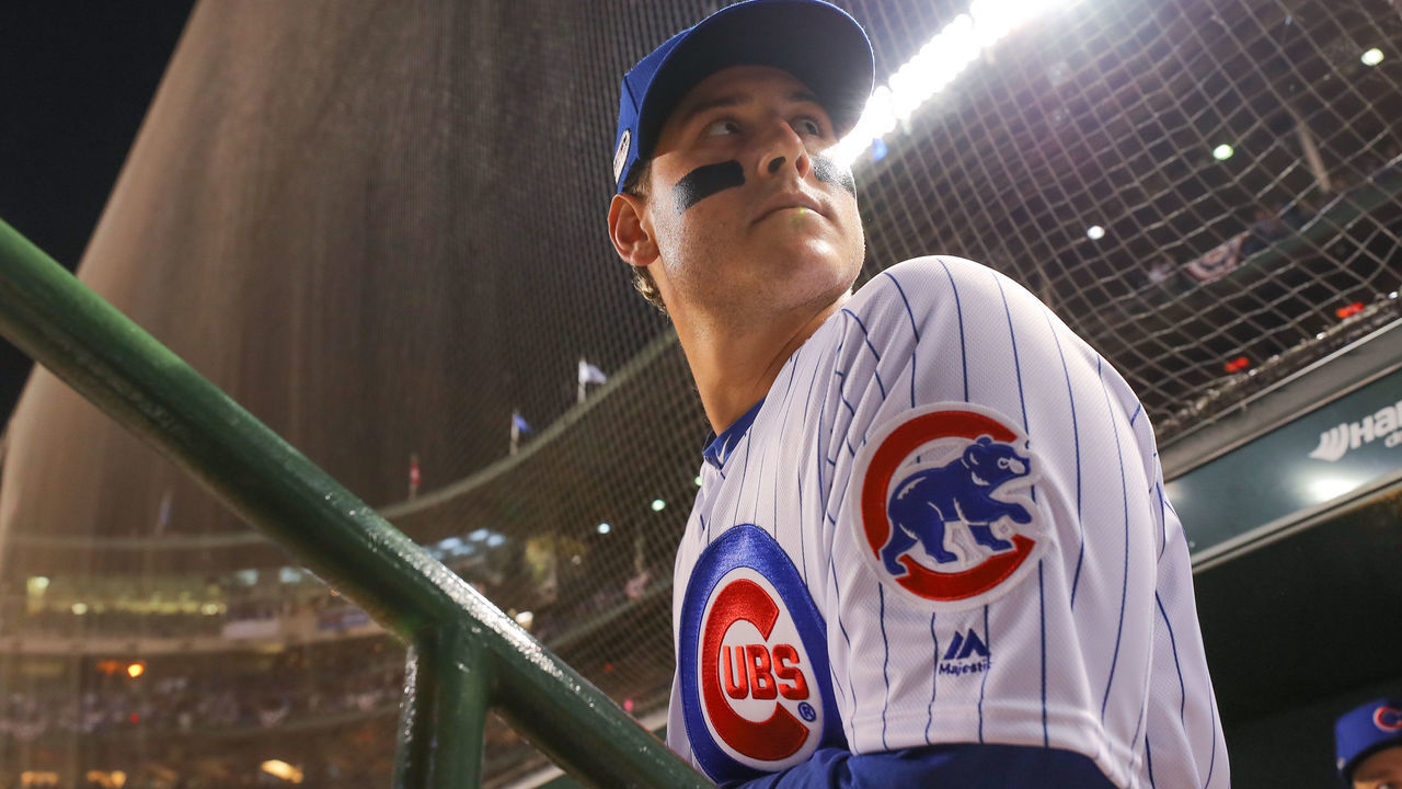 CHICAGO, IL - OCTOBER 2: Anthony Rizzo #44 of the Chicago Cubs looks on before the National League Wild Card game against the Colorado Rockies at Wrigley Field on Tuesday, October 2, 2018 in Chicago, Illinois.