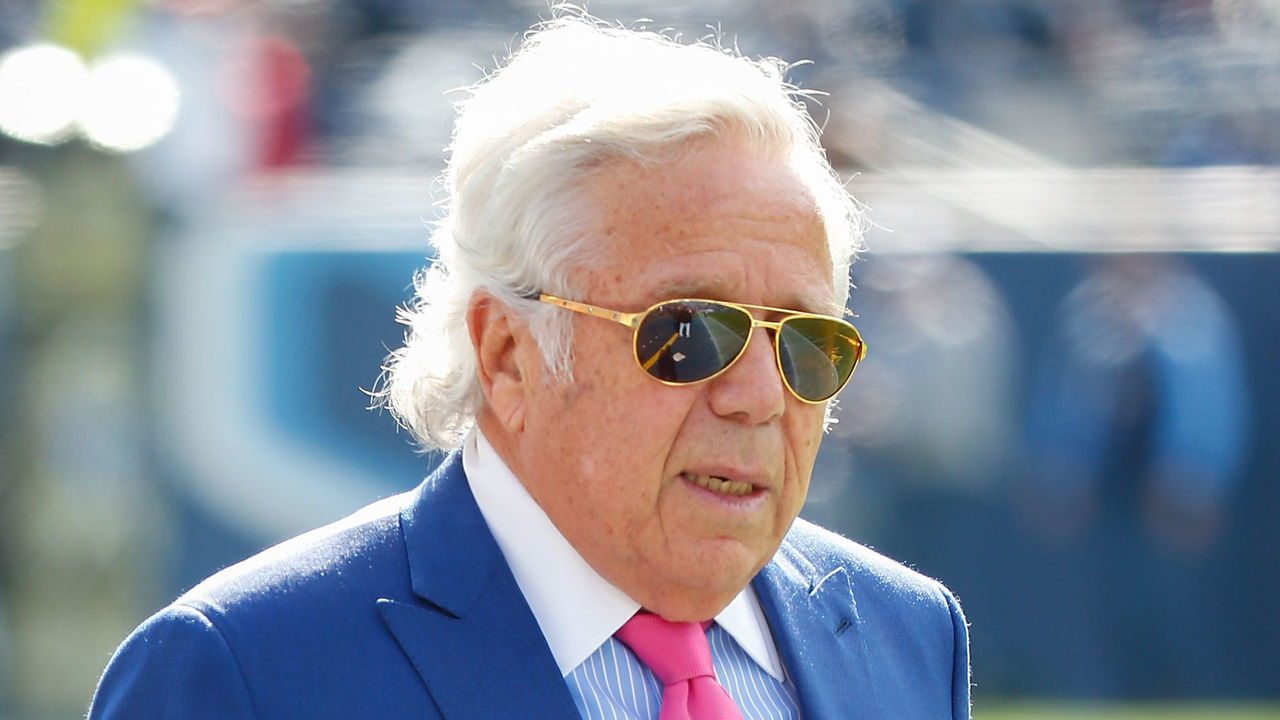 NASHVILLE, TN - NOVEMBER 11: Owner Robert Kraft of the New England Patriots walks the sideline prior to a game against the Tennessee Titans at Nissan Stadium on November 11, 2018 in Nashville, Tennessee.