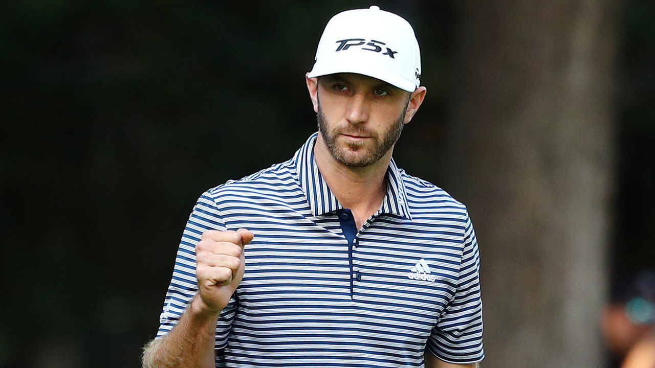 MEXICO CITY, MEXICO - FEBRUARY 24: Dustin Johnson of the United States celebrates on the 18th green after making a par to win the World Golf Championships-Mexico Championship at Club de Golf Chapultepec on February 24, 2019 in Mexico City, Mexico.