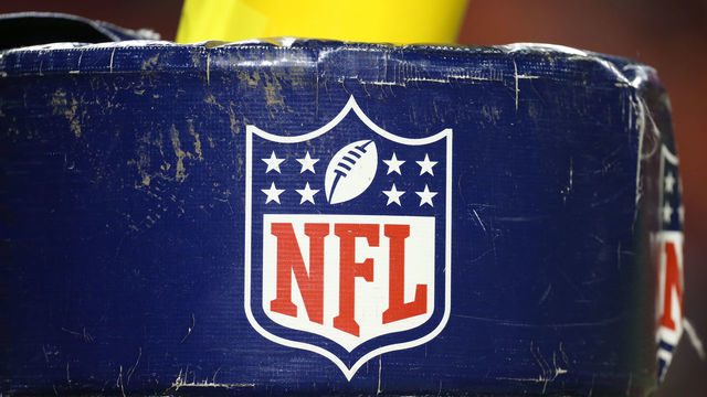 KANSAS CITY, MO - DECEMBER 13: A view of the NFL logo on the goal post before an NFL game between the Los Angeles Chargers and Kansas City Chiefs on December 13, 2018 at Arrowhead Stadium in Kansas City, MO.