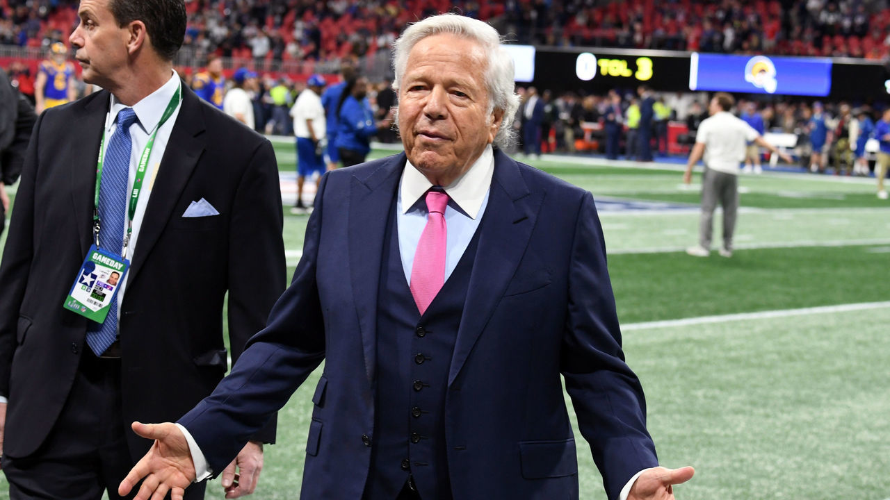 ATLANTA, GA - FEBRUARY 03: CEO of the New England Patriots Robert Kraft attends the Super Bowl LIII Pregame at Mercedes-Benz Stadium on February 3, 2019 in Atlanta, Georgia.