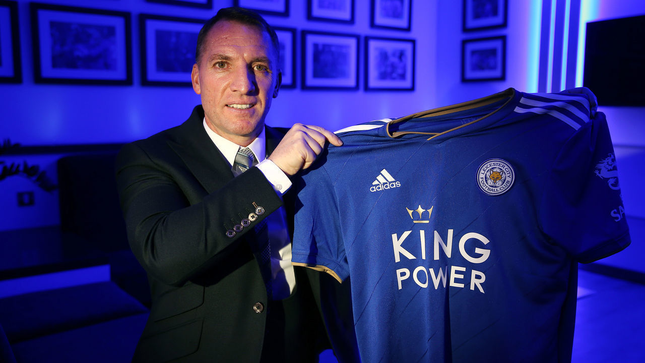 LEICESTER, ENGLAND - FEBRUARY 26: Leicester City unveil new manager Brendan Rogers at King Power Stadium on February 26, 2019 in Leicester, United Kingdom.