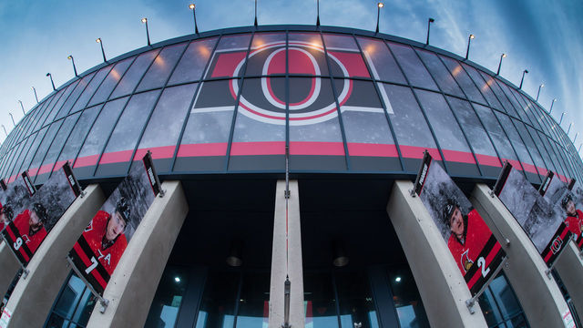 OTTAWA, ON - OCTOBER 07: General view of the Canadian Tire Centre before the NHL game between the Ottawa Senators and the Detroit Red Wings on Oct. 7, 2017 at the Canadian Tire Centre in Ottawa, Ontario, Canada.