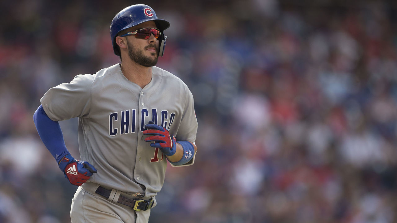 PHILADELPHIA, PA - SEPTEMBER 2: Kris Bryant #17 of the Chicago Cubs in action against the Philadelphia Phillies at Citizens Bank Park on September 2, 2018 in Philadelphia, Pennsylvania.