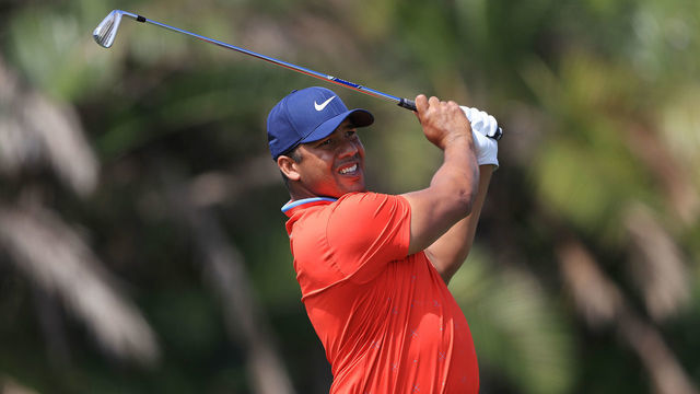 PALM BEACH GARDENS, FLORIDA - FEBRUARY 28: Jhonattan Vegas of Venezuela plays his shot from the seventh tee during the first round of the Honda Classic at PGA National Resort and Spa on February 28, 2019 in Palm Beach Gardens, Florida.
