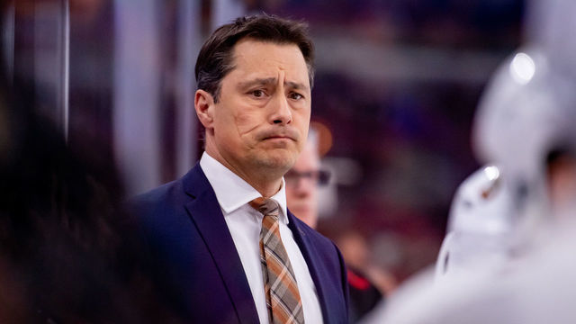 CHICAGO, IL - FEBRUARY 18: Ottawa Senators head coach Guy Boucher looks on during a game between the Ottawa Senators and the Chicago Blackhawks on February 18, 2019, at the United Center in Chicago, IL.