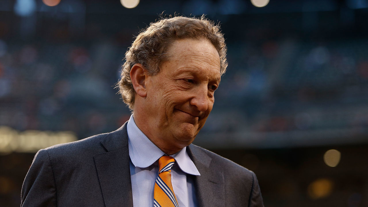 SAN FRANCISCO, CA - SEPTEMBER 12: CEO of the San Francisco Giants Larry Baer looks on before a game against the San Diego Padres at AT&T Park on September 12, 2016 in San Francisco, California.