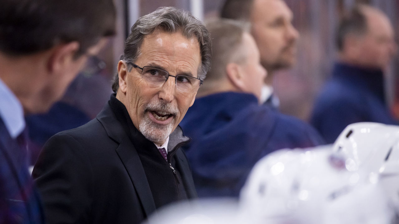 CHICAGO, IL - FEBRUARY 16: Columbus Blue Jackets head coach John Tortorella during a game between the Columbus Blue Jackets and the Chicago Blackhawks on February 16, 2019, at the United Center in Chicago, IL.
