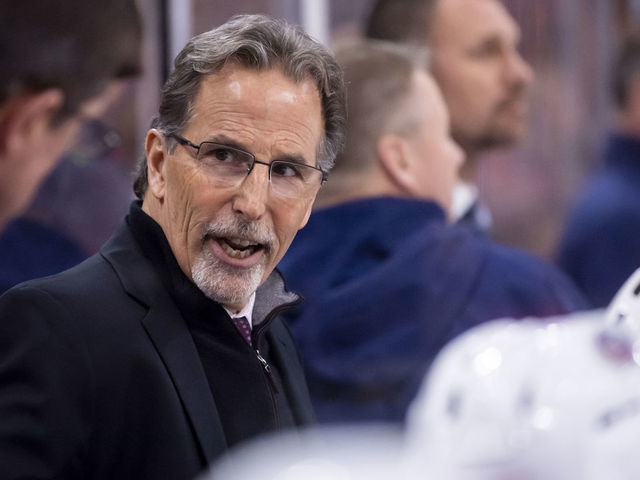 CHICAGO, IL - FEBRUARY 16: Columbus Blue Jackets head coach John Tortorella during a game between the Columbus Blue Jackets and the Chicago Blackhawks on February 16, 2019, at the United Center in Chicago, IL.
