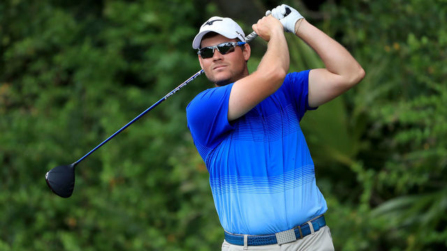 PALM BEACH GARDENS, FLORIDA - FEBRUARY 26: Adam Schenk plays a shot during a practice round prior to The Honda Classic at PGA National Resort and Spa on February 26, 2019 in Palm Beach Gardens, Florida.