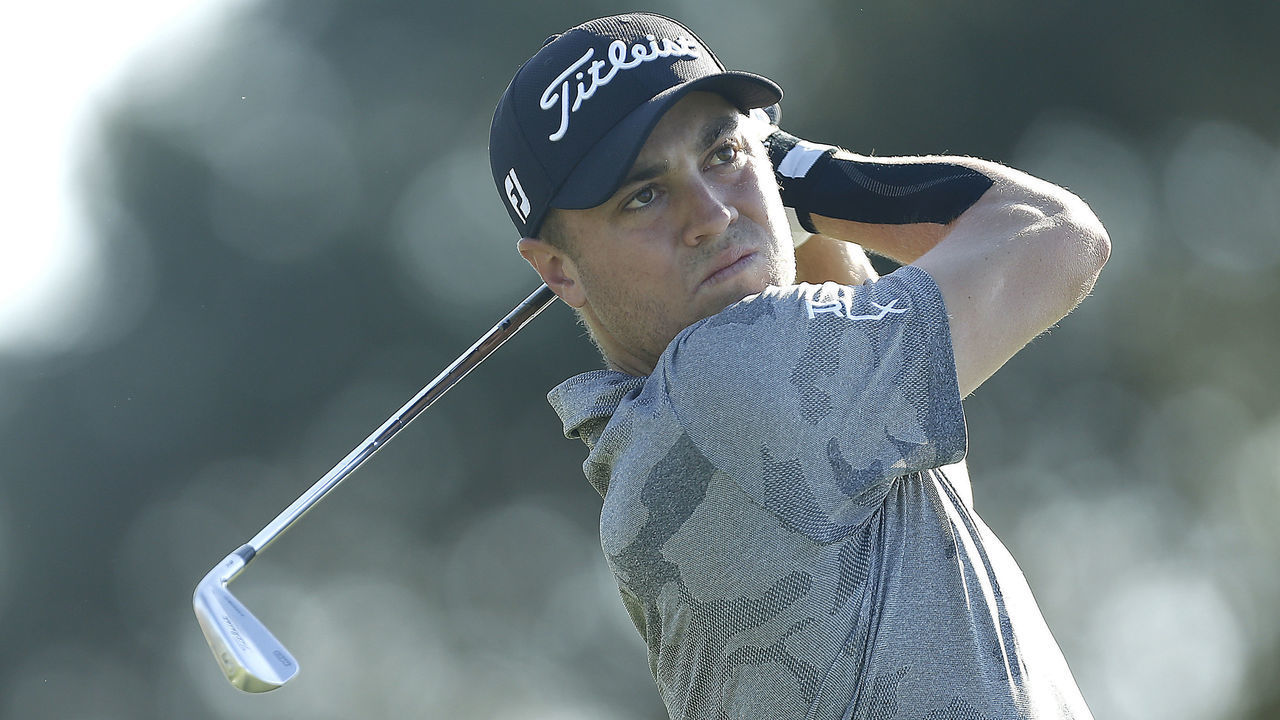 PALM BEACH GARDENS, FLORIDA - MARCH 02: Justin Thomas plays his shot from the fifth tee during the third round of the Honda Classic at PGA National Resort and Spa on March 02, 2019 in Palm Beach Gardens, Florida.