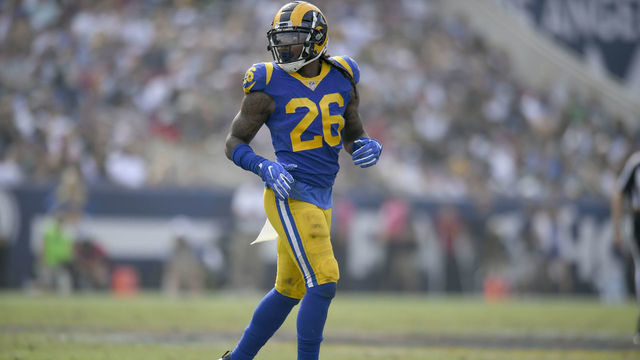 LOS ANGELES, CA - OCTOBER 28: Mark Barron #26 of the Los Angeles Rams at Los Angeles Memorial Coliseum on October 28, 2018 in Los Angeles, California.