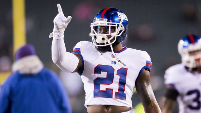 PHILADELPHIA, PA - DECEMBER 22: New York Giants strong safety Landon Collins (21) warms up before the game between the New York Giants and the Philadelphia Eagles on December 22, 2016 at Lincoln Financial Field in Philadelphia PA.