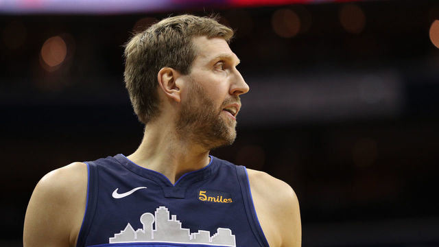 WASHINGTON, DC - MARCH 06: Dirk Nowitzki #41 of the Dallas Mavericks in action against the Washington Wizards during the second half at Capital One Arena on March 06, 2019 in Washington, DC.