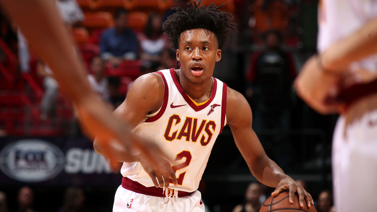 MIAMI, FL - MARCH 8: Collin Sexton #2 of the Cleveland Cavaliers handles the ball against the Miami Heat on March 8, 2019 at American Airlines Arena in Miami, Florida. NOTE TO USER: User expressly acknowledges and agrees that, by downloading and/or using this photograph, user is consenting to the terms and conditions of the Getty Images License Agreement. Mandatory Copyright Notice: Copyright 2019 NBAE