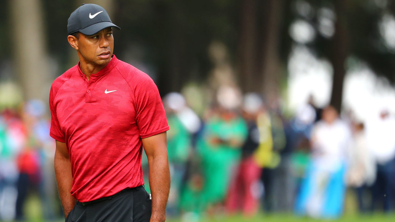 MEXICO CITY, MEXICO - FEBRUARY 24: Tiger Woods of the United States stands on the 18th green during the final round of World Golf Championships-Mexico Championship at Club de Golf Chapultepec on February 24, 2019 in Mexico City, Mexico.